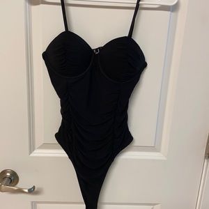 Lulu’s Black corset bodysuit Size S